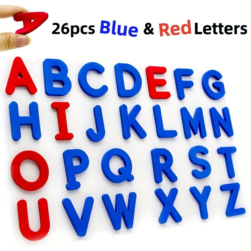 Kids Education Number - Kırmızı ve Mavi İngilizce Mektup Manyetik