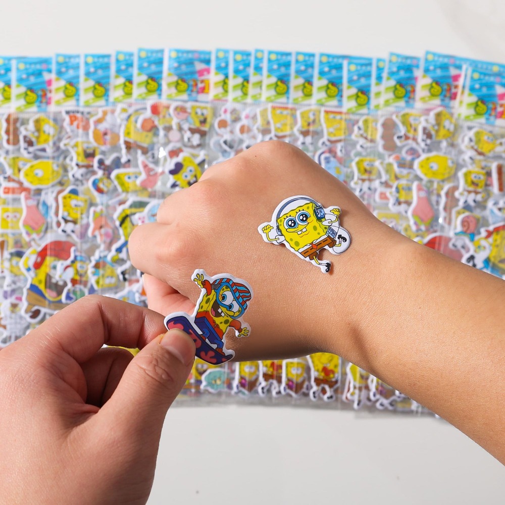 Kids First Education - 12'li Paket Sünger Bob 3D Çıkartmalar