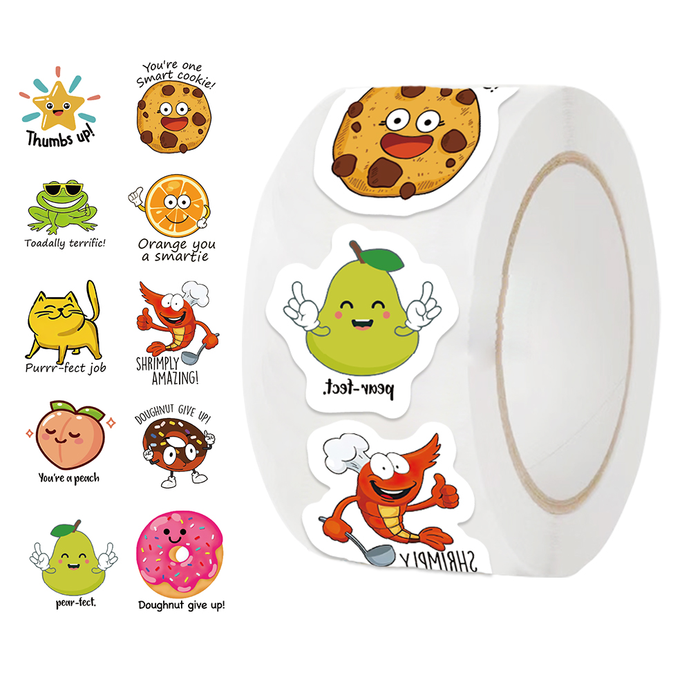 500 adet rulo Sevimli Çıkartma - Kids Education Motivation incelemesi ve fiyatı