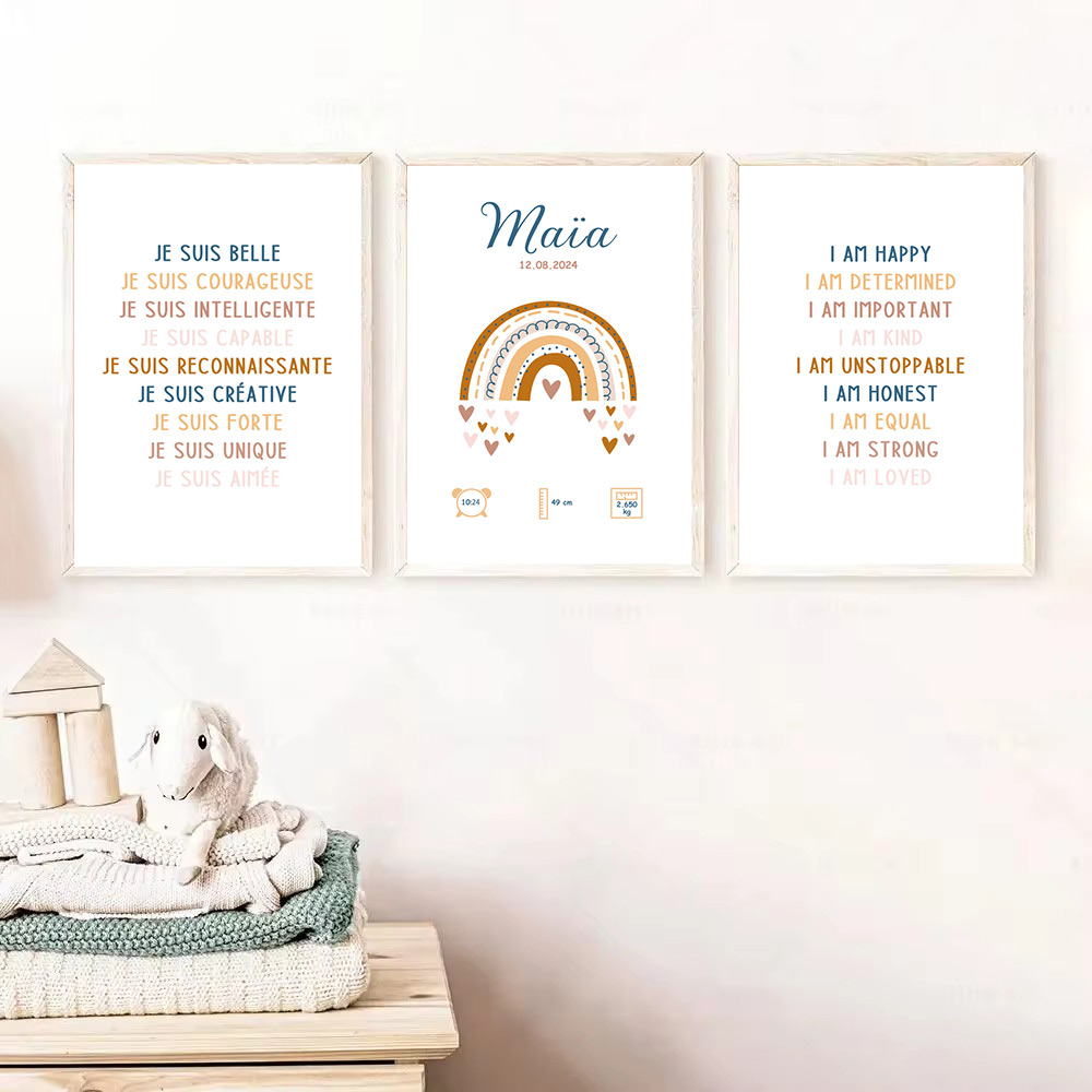 Özel bebek adı doğum posteri e - Kids Education Name incelemesi ve fiyatı